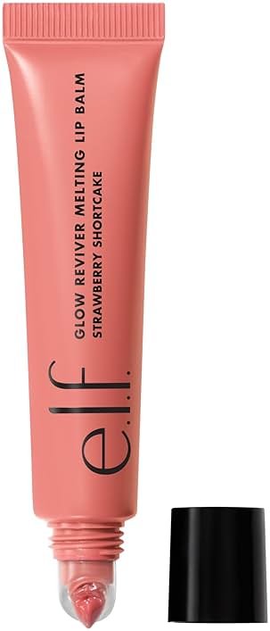 e.l.f. Glow Reviver Melting Lip Balm, Hydrating Tinted Lip Balm For A Glossy Finish & Soft, Supple Lips, Vegan & Cruelty-Free, Strawberry Shortcake - Product Image