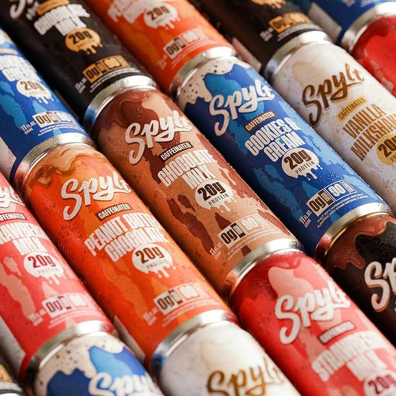 Spylt High Protein Milk - 6 Flavor Variety Pack with 60mg Caffeine & 20g Protein - 90 Calories, Ready to Drink, Sugar Free, Lactose Free Milk, Perfect for Workout Recovery & Afternoon Pick Me Up - 12 Count - Packaging May Vary - Image 9