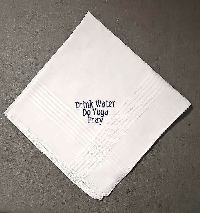 Custom Handkerchief For Women Men, Personalized Embroidered Text White Soft Cotton Wedding Funeral Hankie Hanky For Bride Groom Husband Mom Dad Brother- 1 pc. - Image 5