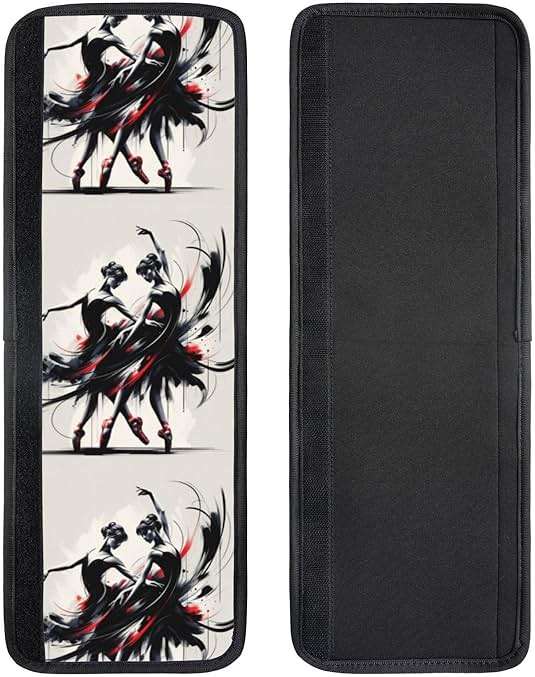 Augenstern 2-Pack Ballerinas-Dancing-Red-Shoes Refrigerator Door Handle Covers, Door Handle Wraps for Kitchen Appliances - Image 1