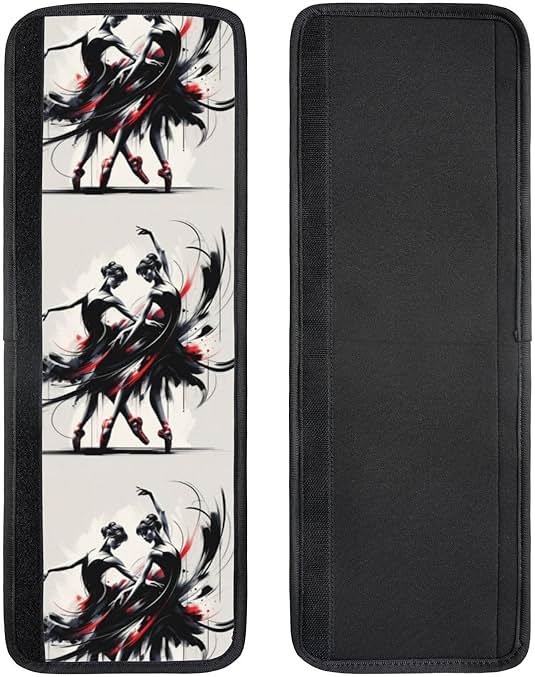 Augenstern 2-Pack Ballerinas-Dancing-Red-Shoes Refrigerator Door Handle Covers, Door Handle Wraps for Kitchen Appliances - Product Image