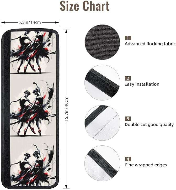 Augenstern 2-Pack Ballerinas-Dancing-Red-Shoes Refrigerator Door Handle Covers, Door Handle Wraps for Kitchen Appliances - Image 2