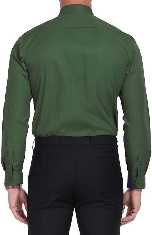 Mens Dress Shirts Classic Solid Long Sleeve Formal Shirt for Men Business Casual Button Down Shirts - Image 3