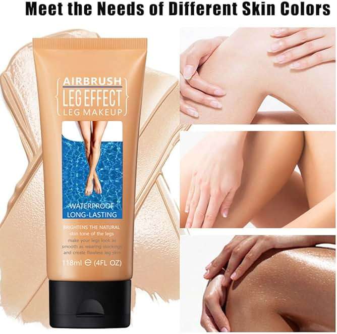 Leg Makeup Waterproof, No Transfer Body Concealer, Coverage for Vein, Scar, Tattoo (#02 Medium Glow, 1Pc) - Image 3