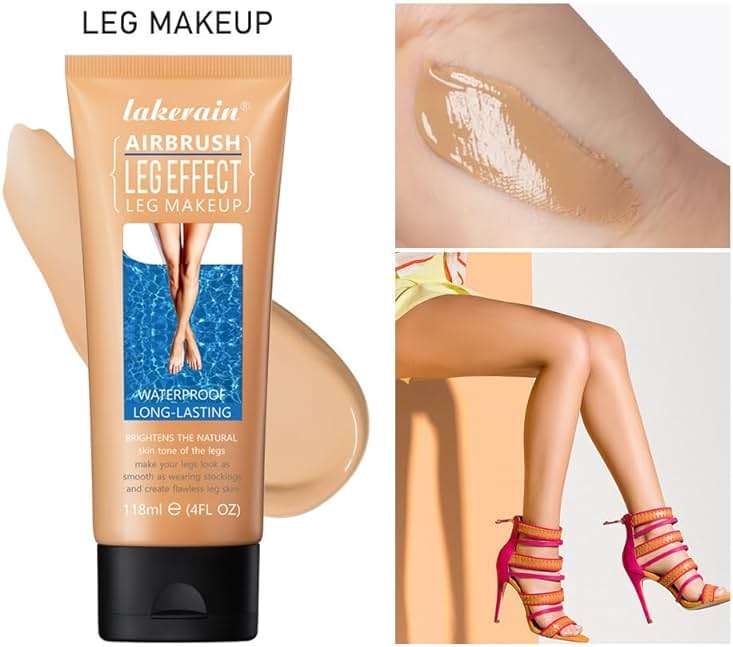 Leg Makeup Waterproof, No Transfer Body Concealer, Coverage for Vein, Scar, Tattoo (#02 Medium Glow, 1Pc) - Image 5