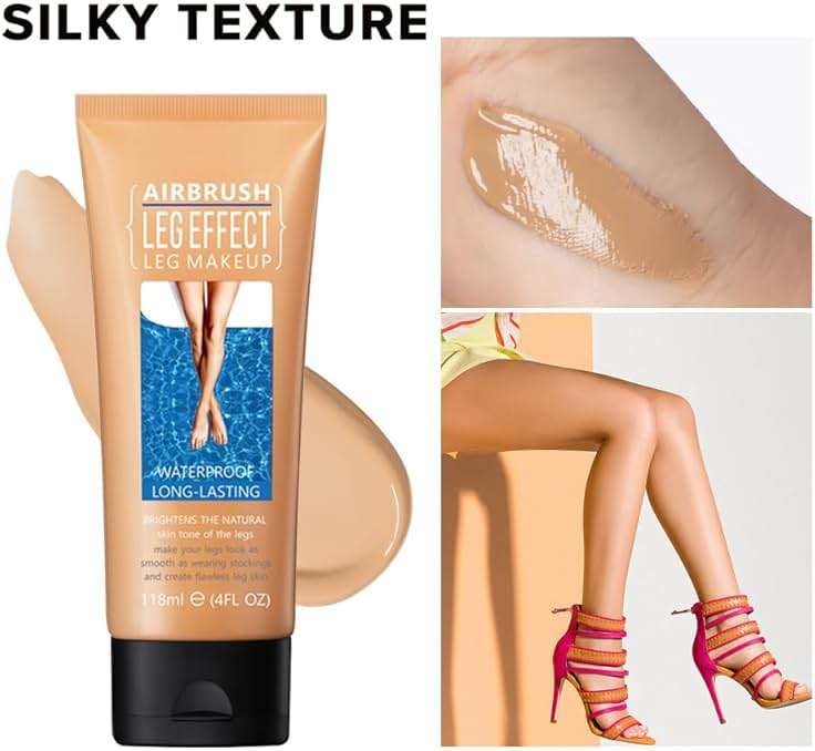 Leg Makeup Waterproof, No Transfer Body Concealer, Coverage for Vein, Scar, Tattoo (#02 Medium Glow, 1Pc) - Image 6