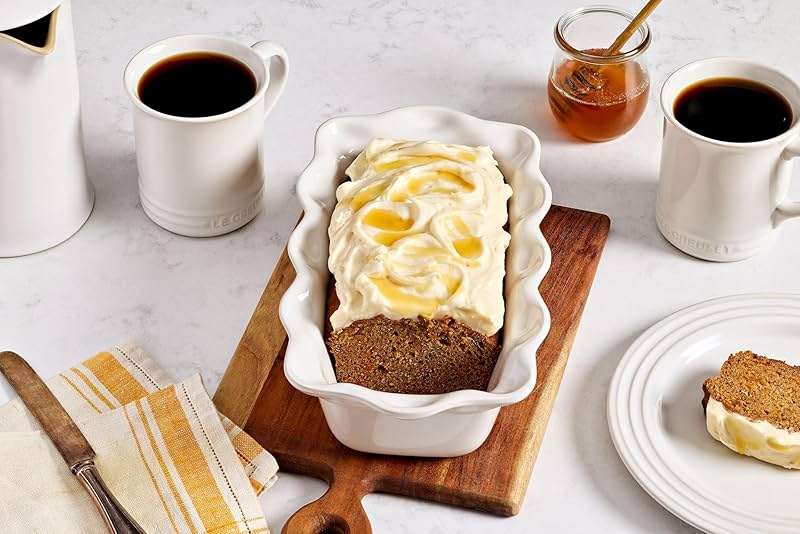 Le Creuset Stoneware Heritage Fluted Loaf Pan, 9", Artichaut - Image 2