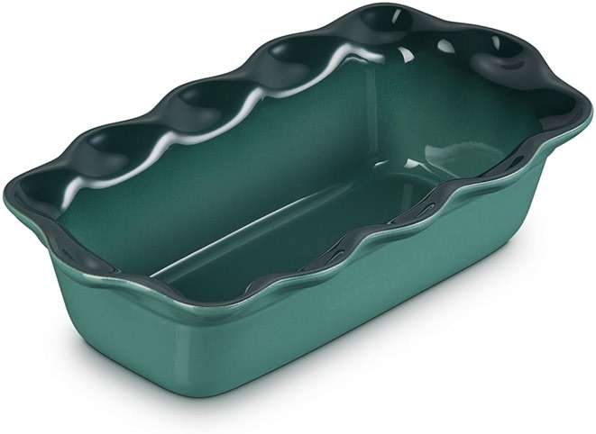 Le Creuset Stoneware Heritage Fluted Loaf Pan, 9", Artichaut - Image 3