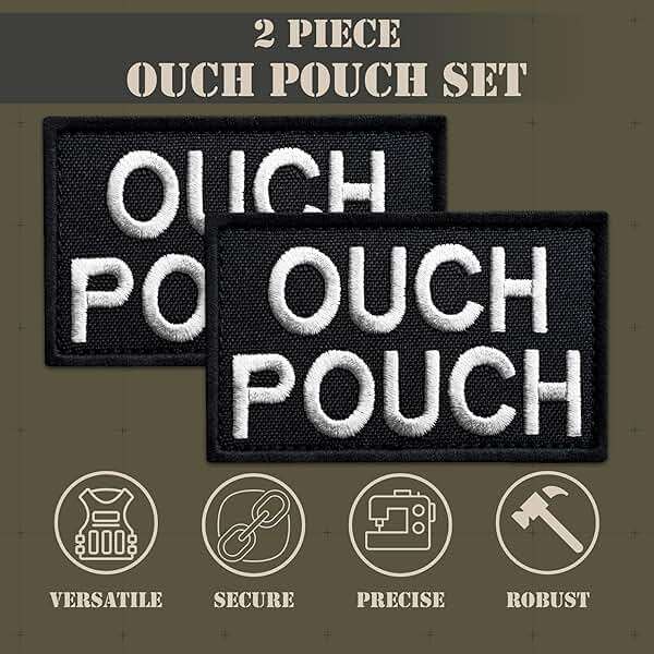 Bluyellow 2-Pack Ouch Pouch Patch Hook & Loop Embroidered Medical EMS First Aid Patch for Backpack Tactical Vest Ifak Pouch First Aid Kit Bag Dog Vest MOLLE 2x3 Inches - Image 4