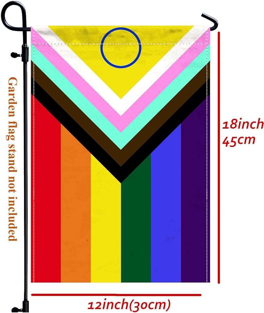 Premium New Intersex Progress Pride Garden Flag 12x18 Double Sided-Small Mini Progressive Gay Pride Rainbow Yard Lawn Flag Outdoor Yard Decorative Banner - Image 3