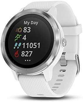 Garmin vívoactive 3 GPS Smartwatch - White & Stainless (Renewed Premium) - Image 1