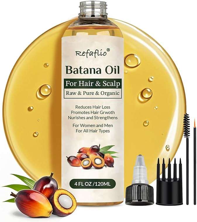 Batana Oil for Hair Growth, Dr Sebi Organic Raw Batana Oil, Enhances Hair Thickness, Prevents Hair Loss for Men and Women 120ml. - Image 1
