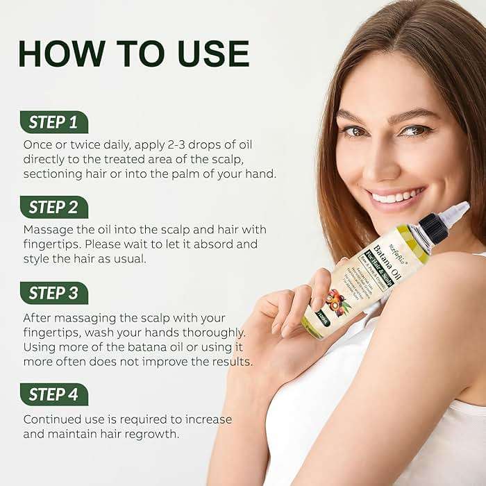 Batana Oil for Hair Growth, Dr Sebi Organic Raw Batana Oil, Enhances Hair Thickness, Prevents Hair Loss for Men and Women 120ml. - Image 4