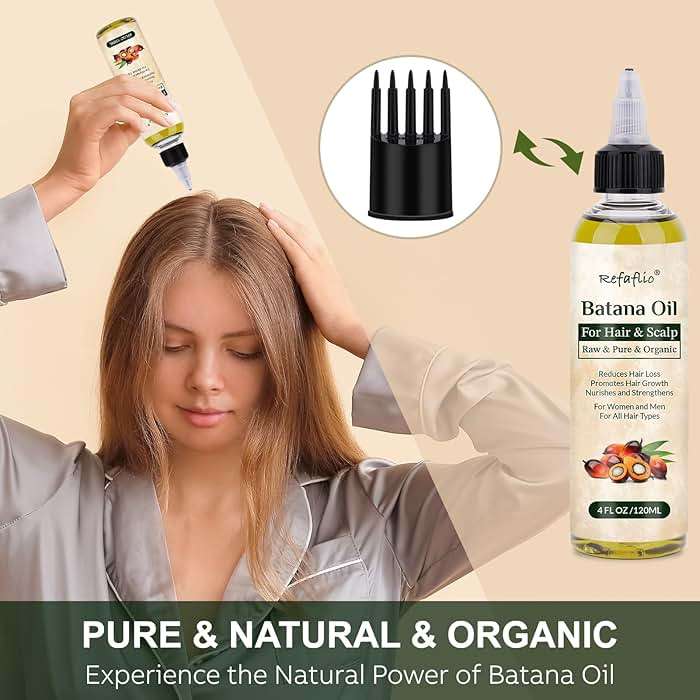 Batana Oil for Hair Growth, Dr Sebi Organic Raw Batana Oil, Enhances Hair Thickness, Prevents Hair Loss for Men and Women 120ml. - Image 6