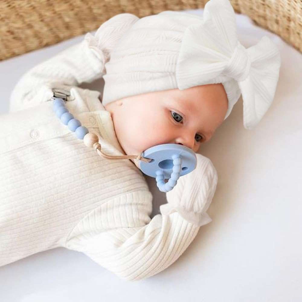 AQOKKA Newborn Baby Girl Hats with Bow Toddler Infant Beanie Cap Newborn Hospital Hats for Baby Girl Kid 3-12 Months - Image 4