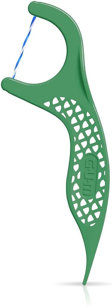 GUM Twisted Mint Dental Floss Picks, Twisted Threads with Shred-Resistant Floss & Easy-Grip Handle, Mint Flavor, 150 Count - Image 8