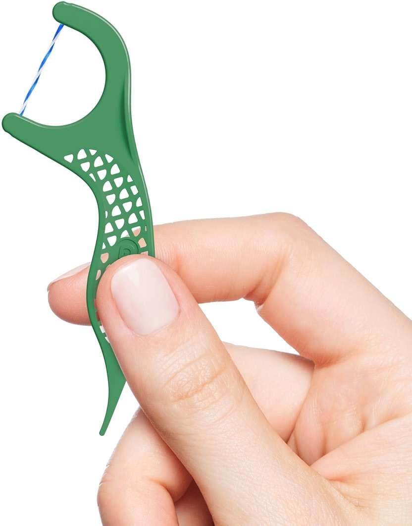 GUM Twisted Mint Dental Floss Picks, Twisted Threads with Shred-Resistant Floss & Easy-Grip Handle, Mint Flavor, 150 Count - Image 9