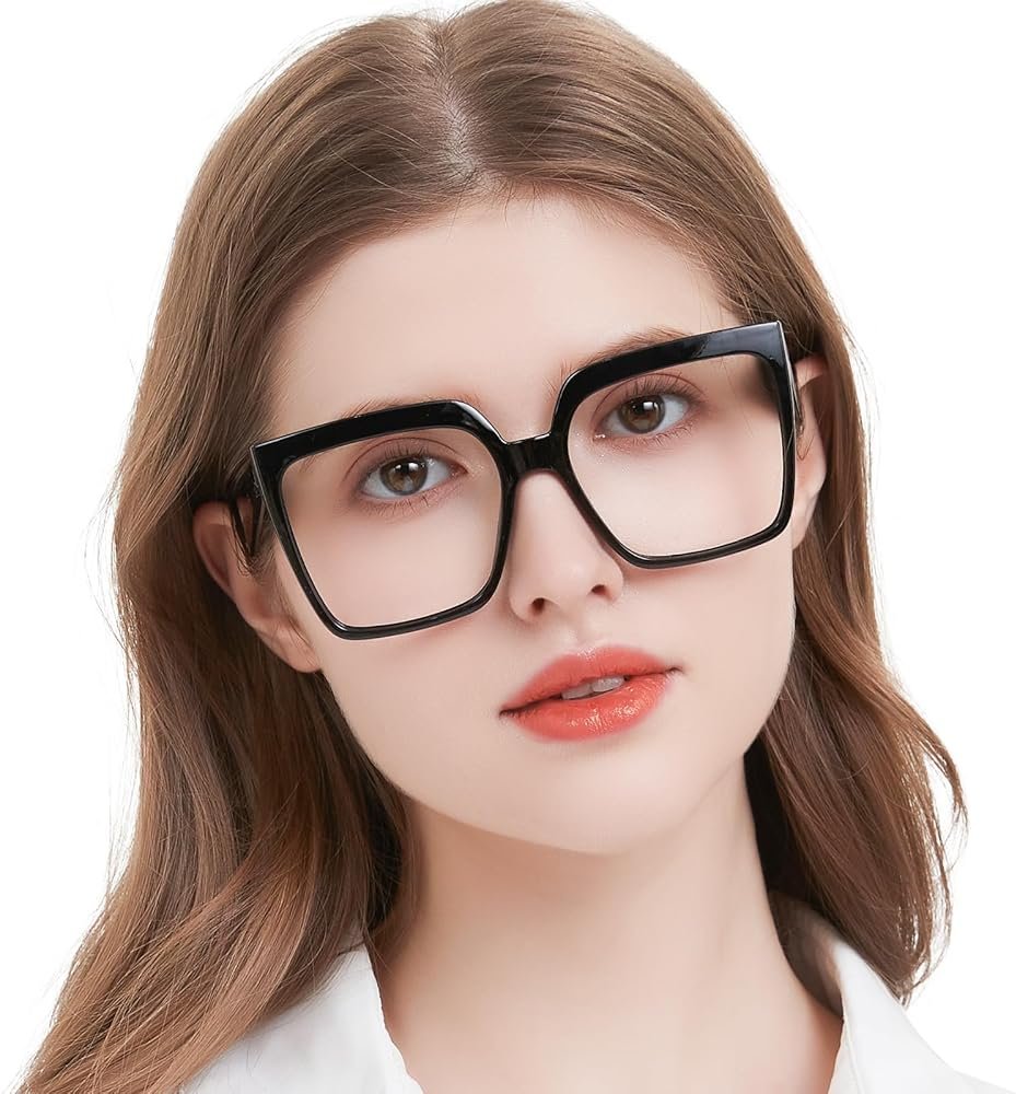 MARE AZZURO Oversized Reading Glasses Women Fashion Readers with Spring Hinge1.0 1.5 2.0 2.5 3.0 3.5 4.0 - Product Image