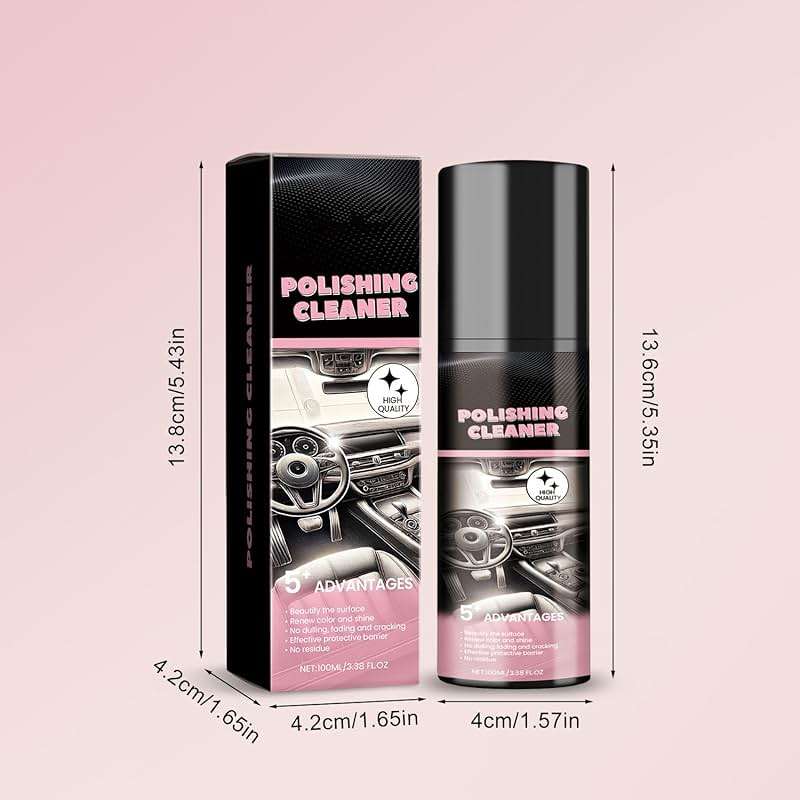 Car Interior Cleaner,Vehicle Interior Polish,Interiors Detailer Spray,Total Cars Interior Cleaner Rejuvenation,Decontamination,Interior All Purpose Car Cleaner (2PCS*100ml) - Image 8