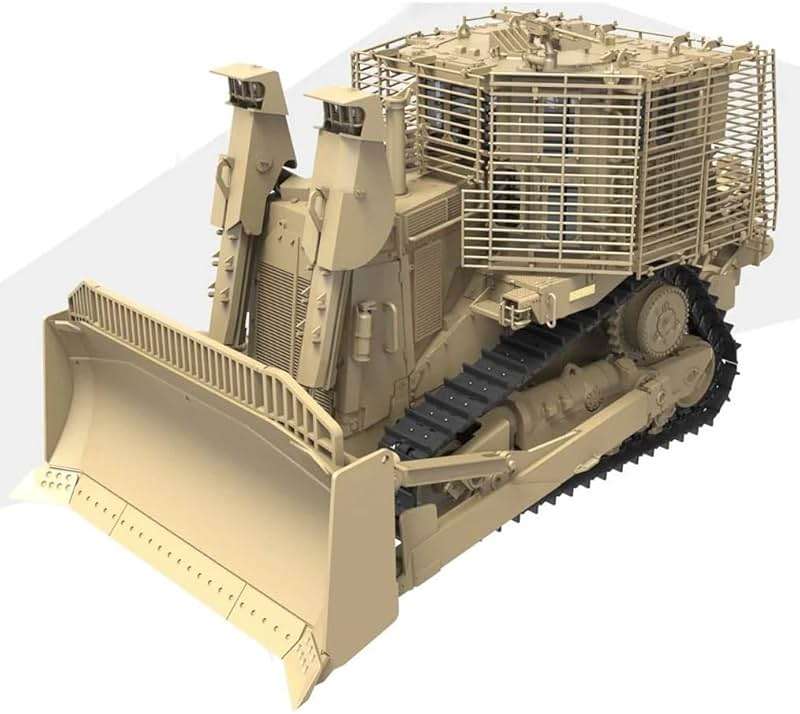 花田制造 Meng SS-010 D9R Armored Bulldozer with Slat Armor, 1/35 Scale Military Model Kit - Image 5