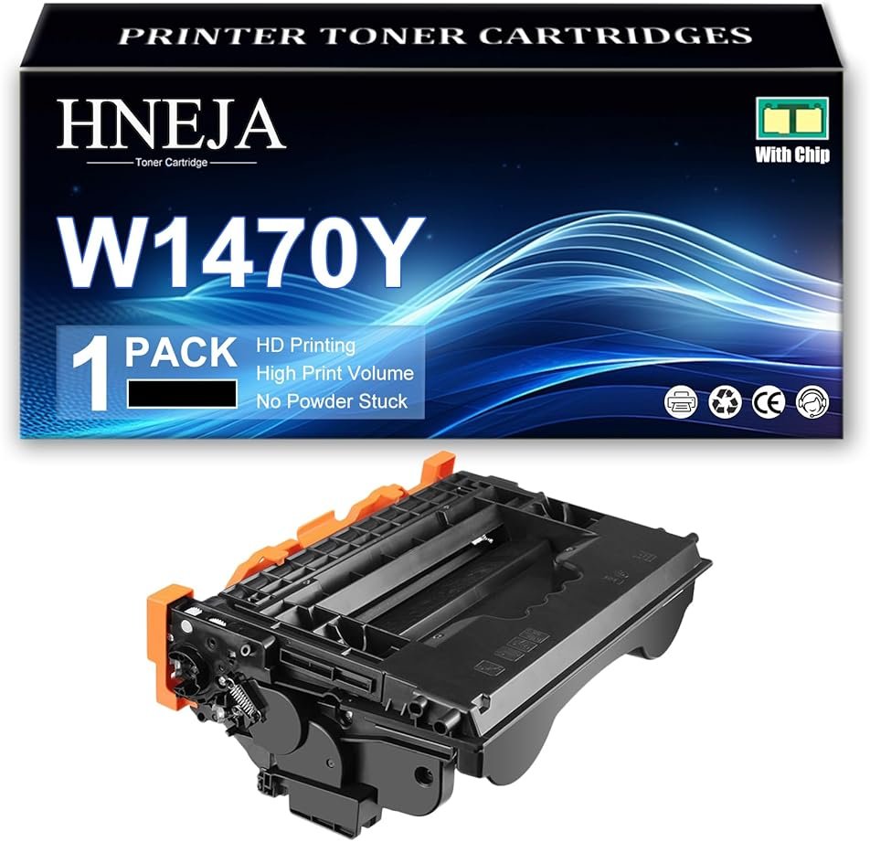 HNEJA 147Y Toner Cartridge for HP M635fht M635h M635z M612dn M612x M636z M636fh M634z M634h M611x Printer, Compatible W1470Y Toner Cartridges Replacement | High Yield | 42000 Pages,Black-1 Pack - Product Image
