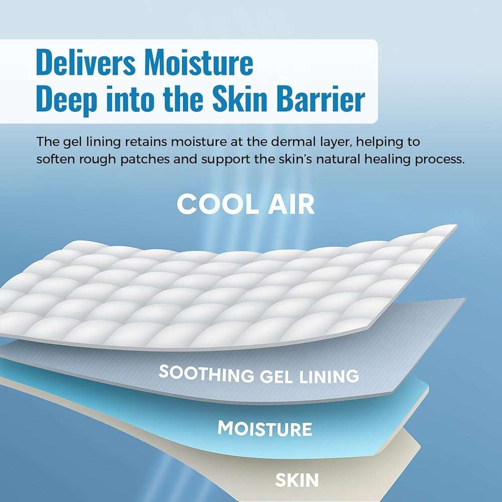 HOMEDSUN 2 Pairs Moisturizing Gel Toeless Socks for Dry Feet Cracked Heel Stick Repair Treatment Women Hydrating Foot Spa Moisture Softens Reusable Pedicure Sock - Image 6
