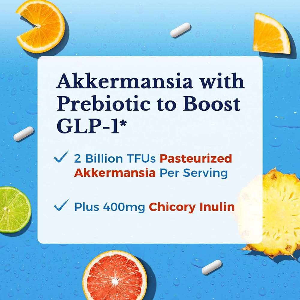 Vitalitown Akkermansia Probiotic GLP-1 with Chicory Inulin | 2 Billion TFU | Akkermansia Muciniphila Probiotics for Men & Women | Gut Health | Digestion | Non-GMO | 60 Veg Caps - Image 3