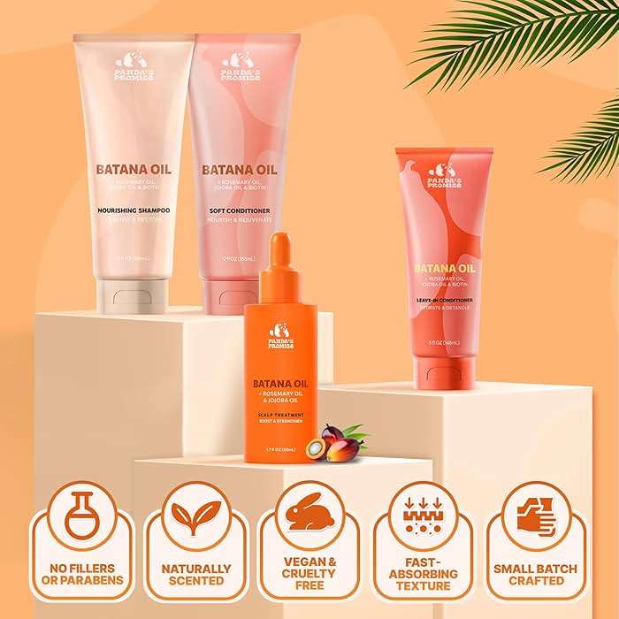 Panda's Promise Batana Oil Shampoo and Conditioner Set – Sulfate-Free Haircare with Batana Oil Nourishing Duo for Smooth, Soft and Manageable Hair For All Hair Types, Unisex (12 fl oz Each) - Image 9