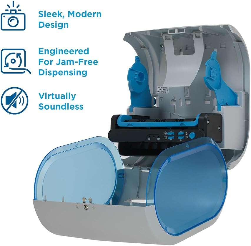 enMotion Georgia‑Pacific (by GP PRO) Impulse 8 in 1‑Roll Automated Touchless Paper Towel Dispenser, Gray, 59497A - Image 4