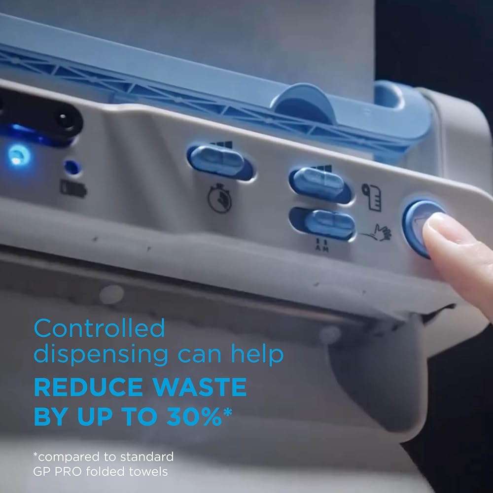 enMotion Georgia‑Pacific (by GP PRO) Impulse 8 in 1‑Roll Automated Touchless Paper Towel Dispenser, Gray, 59497A - Image 9