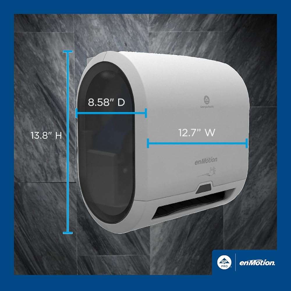 enMotion Georgia‑Pacific (by GP PRO) Impulse 8 in 1‑Roll Automated Touchless Paper Towel Dispenser, White, 59437A - Image 5