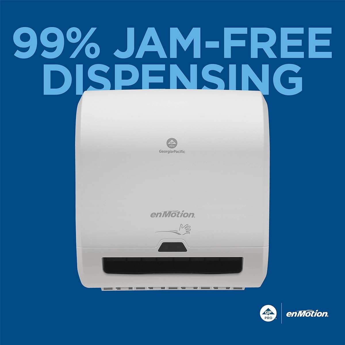 enMotion Georgia‑Pacific (by GP PRO) Impulse 8 in 1‑Roll Automated Touchless Paper Towel Dispenser, White, 59437A - Image 8