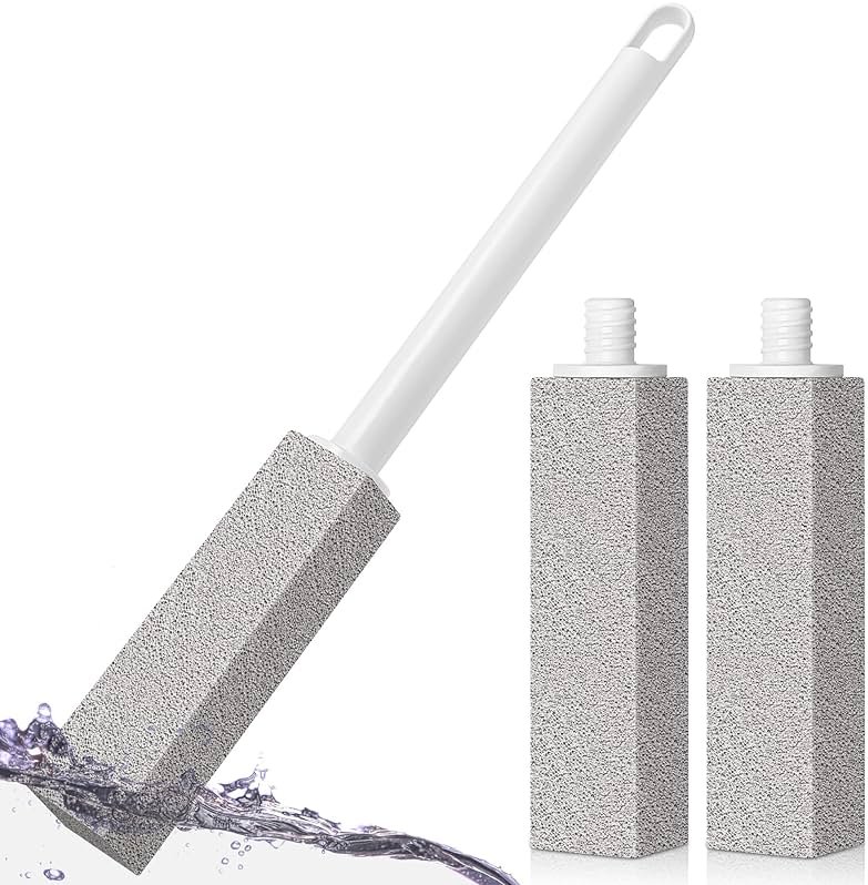 4TH Pumice Stone Toilet Bowl Cleaning – Pumice Sticks with Long Handle, Ideal for Removing Hard Water Rings and Stains, Eco-Friendly and Scratch-Resistant-3Pack - Product Image