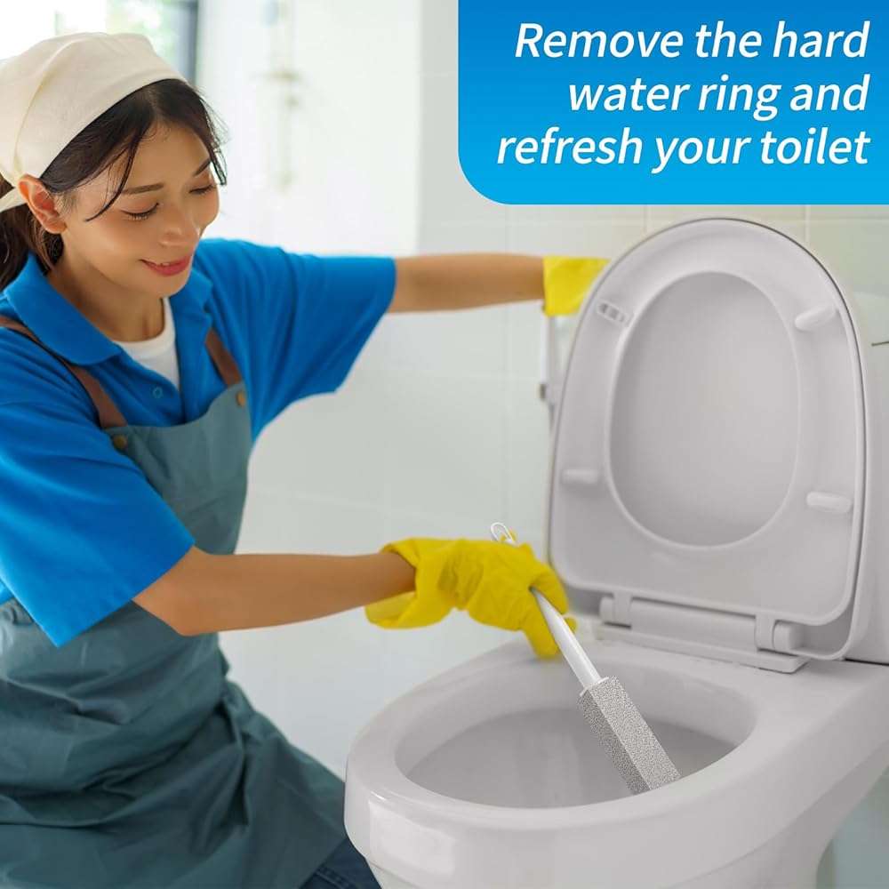 4TH Pumice Stone Toilet Bowl Cleaning – Pumice Sticks with Long Handle, Ideal for Removing Hard Water Rings and Stains, Eco-Friendly and Scratch-Resistant-3Pack - Image 3