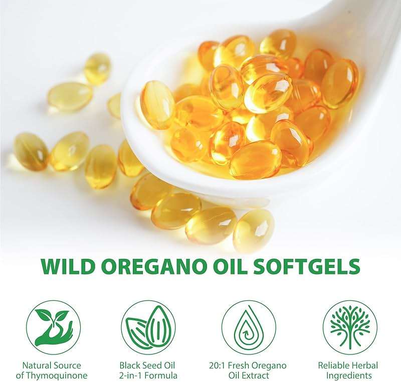 MXCZBSM Oregano Oil Softgels Organic, 2 in 1 Oil of Oregano with Black Seed Oil 120 Count, Oregano Oil Supplement Capsules, Organic Oil of Oregano Extract, Non-GMO, Gluten Free - Image 3
