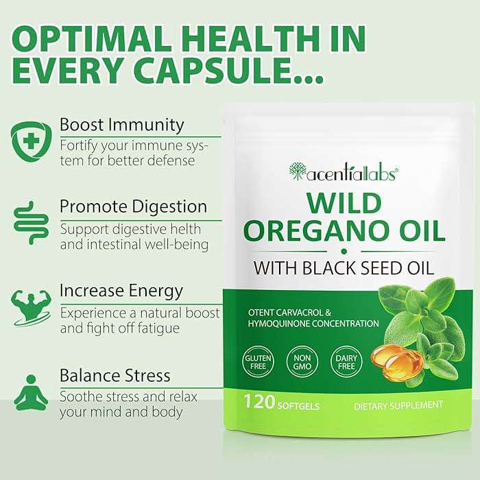 MXCZBSM Oregano Oil Softgels Organic, 2 in 1 Oil of Oregano with Black Seed Oil 120 Count, Oregano Oil Supplement Capsules, Organic Oil of Oregano Extract, Non-GMO, Gluten Free - Image 4