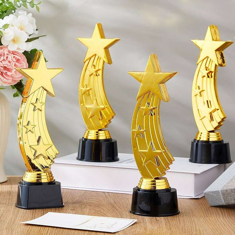 Quelay 9.5 Inch Trophy Awards Gold Plastic Trophies Bulk for Employee Recognition, School Prize, Motivational Gift, Celebrating Outstanding Achievement, Competition - Image 6