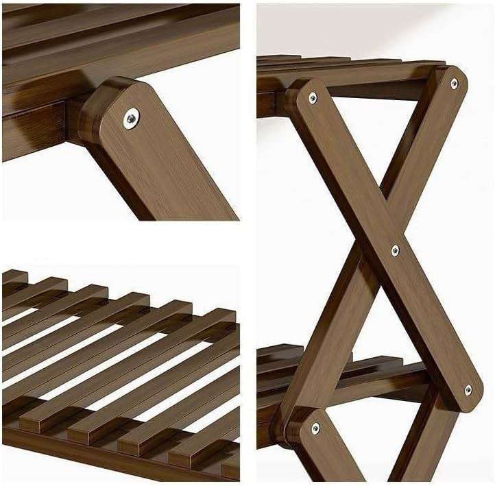 YOUQUEEN Entrance Shoe Rack Foldable Shoe Rack, Multifunctional Free Standing Shoe Storage Shelf, Multi-Tier Bamboo Shoe Organizer Rack for Closet Entryway Shoe Stand for Entryway(6-Layers 50cm) - Image 6