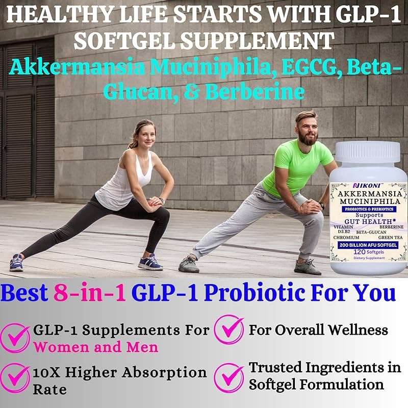 Nikoni Akkermansia Muciniphila GLP-1 Probiotic Supplement for Women & Men, Gut Health (Pack of 4) - Image 8