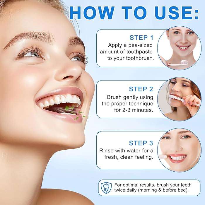 9.9% Hydroxyapatite Toothpaste - 2 Pack, Protects Enamel and Strengthens Teeth, Cleans and Cares for Oral Health, Freshens Breath, Non-Irritating, Natural and Safe, 8.46 Oz - Image 6