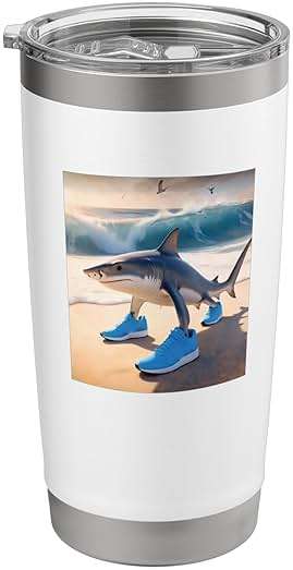 Tralalero Tralala Funny Gen Alpha Shark Meme Stainless Steel Insulated Tumbler - Image 1