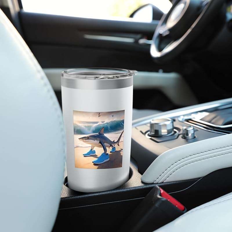 Tralalero Tralala Funny Gen Alpha Shark Meme Stainless Steel Insulated Tumbler - Image 2