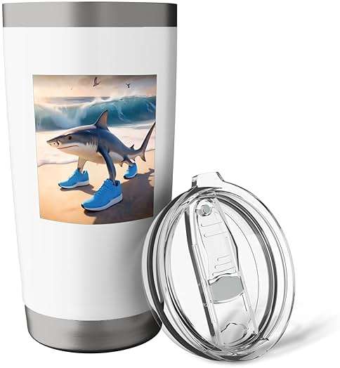 Tralalero Tralala Funny Gen Alpha Shark Meme Stainless Steel Insulated Tumbler - Image 6