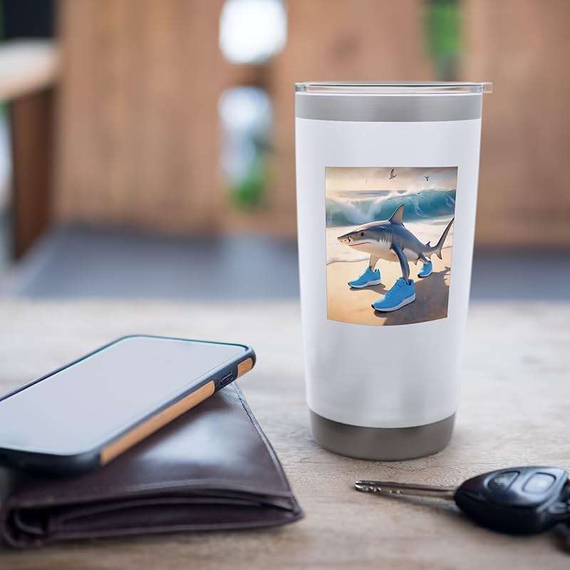 Tralalero Tralala Funny Gen Alpha Shark Meme Stainless Steel Insulated Tumbler - Image 7
