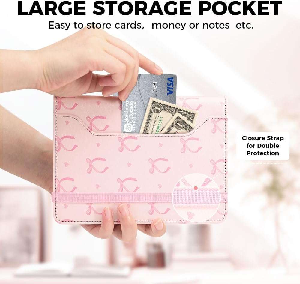 Pink Bow Case for 7"/ 6.8“ Kindle Paperwhite 12th/11th Generation,Hand Strap Stand Book Cover Sleeve for Kindle Colorsoft Signature Edition,2025 Cute Coquette Ereader Ebook Gifts - Image 5