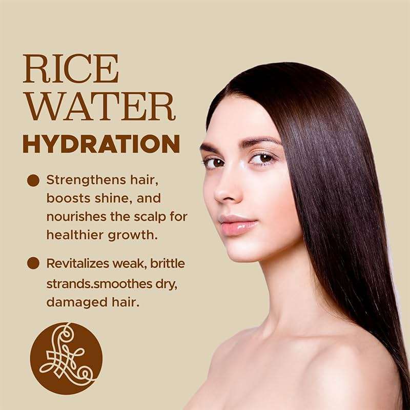 Luseta Rice Water Shampoo and conditioner Set Strengthening & Nourishing Revitalizes Shine for All Hair Types Hydrating & Frizz Control for Women and Men 16.9oz*2 - Image 3