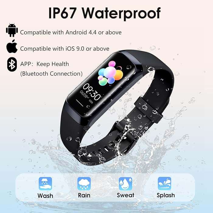 VUHIGIB Fitness Tracker, 24/7 Heart Rate Blood Oxygen Blood Pressure Body Temp Monitor Sleep Calorie Tracker with 1.1" AMOLED Touch Color Screen Pedometer Smart Watch Waterproof for Women Men - Image 7