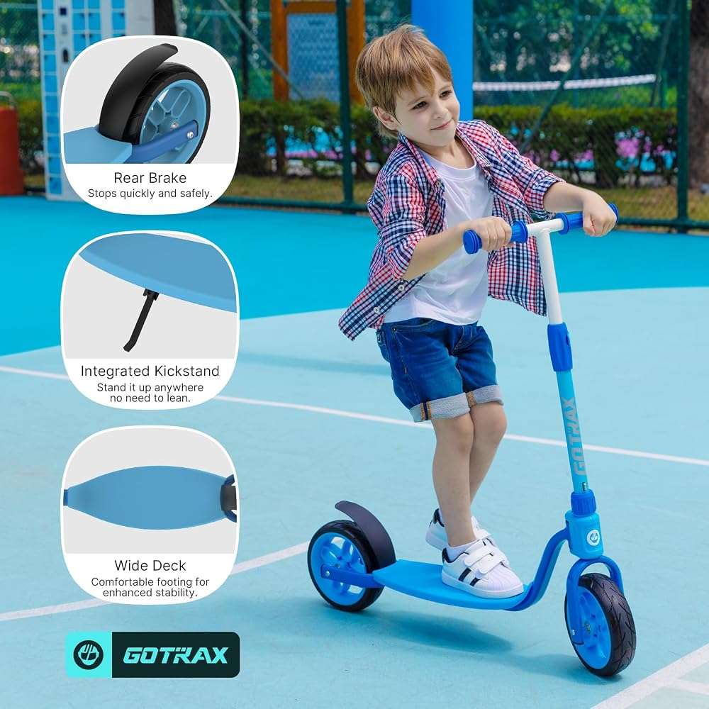 Gotrax KS8 Kick Scooter for Kids 5+, Large 8" Wheels and Height Adjustable Handlebar, Sturdy Wide Deck & Rear Brake, Detachable for Easy Storage, 2 Wheels Kids Scooter, Gift for Boys & Girl - Image 4