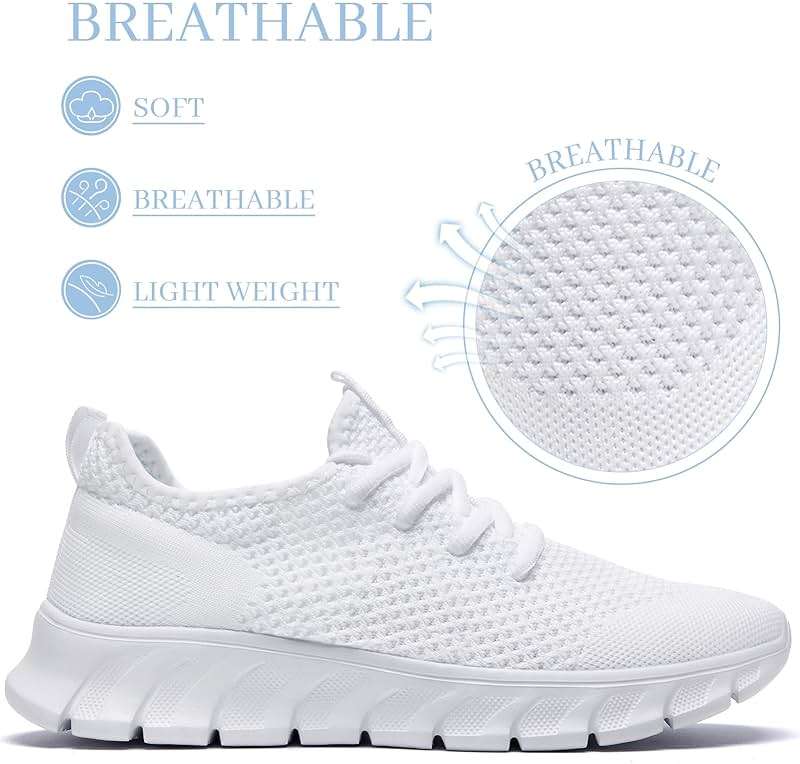 RJYWGS Running Shoes for Men Womens Walking Tennis Gym Sneakers Slip On Comfortable Lightweight Athletic Workout Fashion Sports Shoes - Image 3