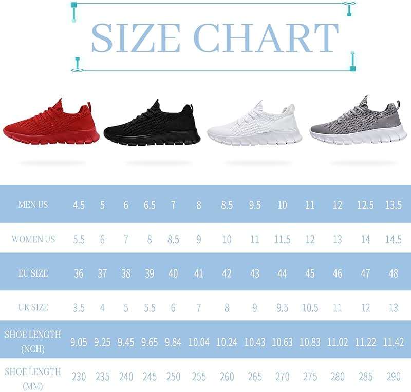 RJYWGS Running Shoes for Men Womens Walking Tennis Gym Sneakers Slip On Comfortable Lightweight Athletic Workout Fashion Sports Shoes - Image 7